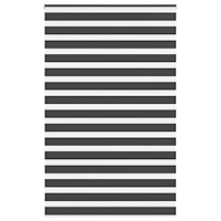 vidaXL Rullgardin zebra svart 140x200 cm tyg bredd 135,9 cm polyester