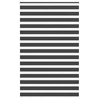 vidaXL Rullgardin zebra svart 145x200 cm tyg bredd 140,9 cm polyester