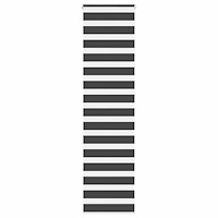 vidaXL Rullgardin zebra svart 60x230 cm tyg bredd 55,9 cm polyester