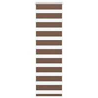 vidaXL Rullgardin zebra brun 45x100 cm tyg bredd 40,9 cm polyester