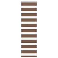 vidaXL Rullgardin zebra brun 50x100 cm tyg bredd 45,9 cm polyester