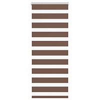 vidaXL Rullgardin zebra brun 55x100 cm tyg bredd 50,9 cm polyester