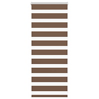 vidaXL Rullgardin zebra brun 60x100 cm tyg bredd 55,9 cm polyester