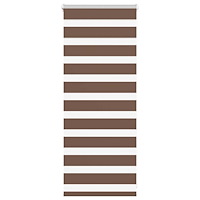 vidaXL Rullgardin zebra brun 65x100 cm tyg bredd 60,9 cm polyester