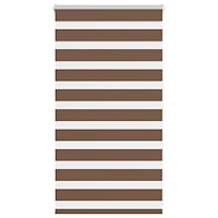 vidaXL Rullgardin zebra brun 90x100 cm tyg bredd 85,9 cm polyester