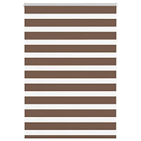 vidaXL Rullgardin zebra brun 115x100 cm tyg bredd 110,9 cm polyester