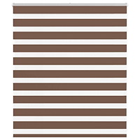 vidaXL Rullgardin zebra brun 125x100 cm tyg bredd 120,9 cm polyester