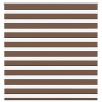 vidaXL Rullgardin zebra brun 145x100 cm tyg bredd 140,9 cm polyester