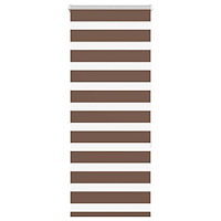 vidaXL Rullgardin zebra brun 55x150 cm tyg bredd 50,9 cm polyester