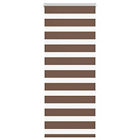 vidaXL Rullgardin zebra brun 65x150 cm tyg bredd 60,9 cm polyester