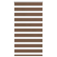 vidaXL Rullgardin zebra brun 80x150 cm tyg bredd 75,9 cm polyester