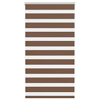 vidaXL Rullgardin zebra brun 90x150 cm tyg bredd 85,9 cm polyester