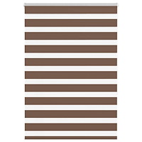 vidaXL Rullgardin zebra brun 100x150 cm tyg bredd 95,9 cm polyester