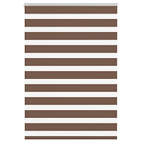vidaXL Rullgardin zebra brun 115x150 cm tyg bredd 110,9 cm polyester
