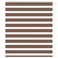 vidaXL Rullgardin zebra brun 125x150 cm tyg bredd 120,9 cm polyester
