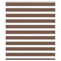 vidaXL Rullgardin zebra brun 130x150 cm tyg bredd 125,9 cm polyester