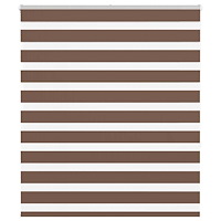 vidaXL Rullgardin zebra brun 135x150 cm tyg bredd 130,9 cm polyester