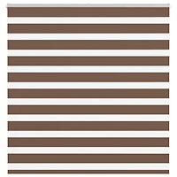 vidaXL Rullgardin zebra brun 140x150 cm tyg bredd 135,9 cm polyester