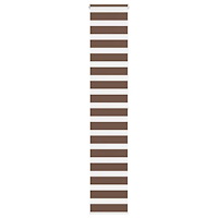 vidaXL Rullgardin zebra brun 45x200 cm tyg bredd 40,9 cm polyester