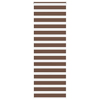 vidaXL Rullgardin zebra brun 85x200 cm tyg bredd 80,9 cm polyester