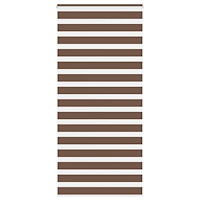 vidaXL Rullgardin zebra brun 95x200 cm tyg bredd 90,9 cm polyester