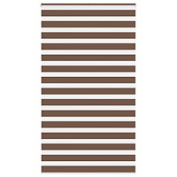 vidaXL Rullgardin zebra brun 120x200 cm tyg bredd 115,9 cm polyester
