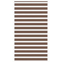 vidaXL Rullgardin zebra brun 135x200 cm tyg bredd 130,9 cm polyester