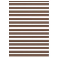 vidaXL Rullgardin zebra brun 155x200 cm tyg bredd 150,9 cm polyester