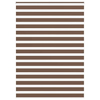 vidaXL Rullgardin zebra brun 165x200 cm tyg bredd 160,9 cm polyester