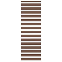 vidaXL Rullgardin zebra brun 80x230 cm tyg bredd 75,9 cm polyester