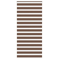 vidaXL Rullgardin zebra brun 95x230 cm tyg bredd 90,9 cm polyester