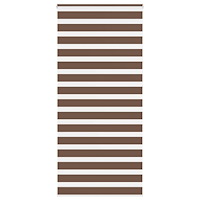 vidaXL Rullgardin zebra brun 115x230 cm tyg bredd 110,9 cm polyester