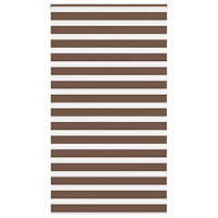 vidaXL Rullgardin zebra brun 125x230 cm tyg bredd 120,9 cm polyester
