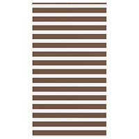 vidaXL Rullgardin zebra brun 130x230 cm tyg bredd 125,9 cm polyester