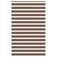 vidaXL Rullgardin zebra brun 150x230 cm tyg bredd 145,9 cm polyester