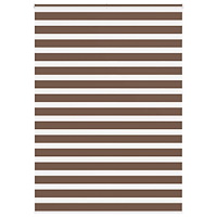 vidaXL Rullgardin zebra brun 155x230 cm tyg bredd 150,9 cm polyester
