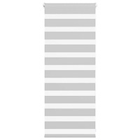 vidaXL Rullgardin zebra ljusgrå 60x100 cm tyg bredd 55,9 cm polyester