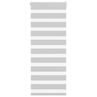 vidaXL Rullgardin zebra ljusgrå 65x100 cm tyg bredd 60,9 cm polyester