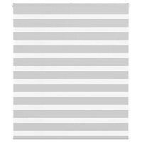 vidaXL Rullgardin zebra ljusgrå 125x100 cm tyg bredd 120,9cm polyester