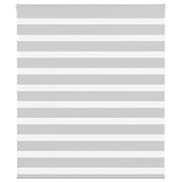 vidaXL Rullgardin zebra ljusgrå 130x100 cm tyg bredd 125,9cm polyester