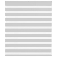 vidaXL Rullgardin zebra ljusgrå 135x100 cm tyg bredd 130,9cm polyester