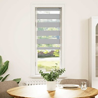 vidaXL Rullgardin zebra ljusgrå 40x150 cm tyg bredd 35,9 cm polyester