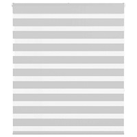 vidaXL Rullgardin zebra ljusgrå 125x150 cm tyg bredd 120,9cm polyester