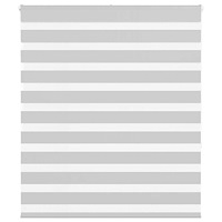 vidaXL Rullgardin zebra ljusgrå 135x150 cm tyg bredd 130,9cm polyester