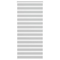 vidaXL Rullgardin zebra ljusgrå 110x200 cm tyg bredd 105,9cm polyester