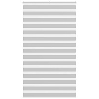vidaXL Rullgardin zebra ljusgrå 130x200 cm tyg bredd 125,9cm polyester