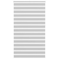 vidaXL Rullgardin zebra ljusgrå 130x230 cm tyg bredd 125,9cm polyester