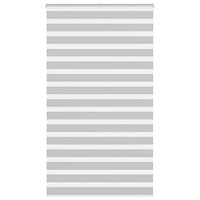 vidaXL Rullgardin zebra ljusgrå 135x230 cm tyg bredd 130,9cm polyester