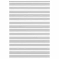 vidaXL Rullgardin zebra ljusgrå 155x230 cm tyg bredd 150,9cm polyester
