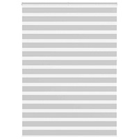 vidaXL Rullgardin zebra ljusgrå 160x230 cm tyg bredd 155,9cm polyester